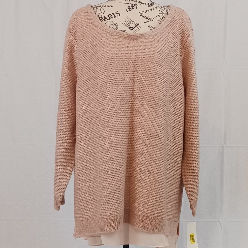 Pink Rose colored Chiffon sweater